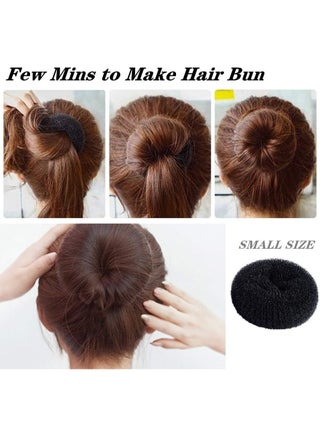 6 Pieces Kids Super Small Bun, Hair Donut Socks Bun Form for Girls, Mini Hair Donut Shaper for Short and Thinning Hair (Small Size 2.37") - view 5